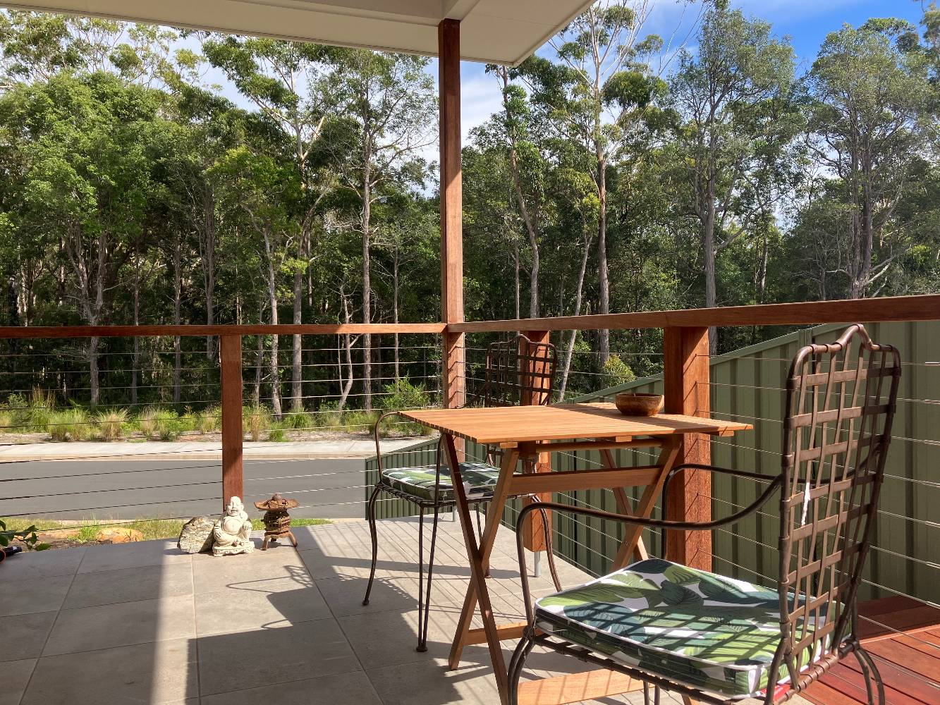 Covered deck to bush reserve