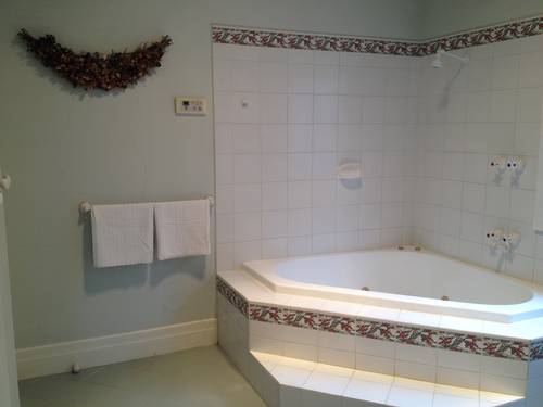 Master bedroom ensuite bathroom with spa bath