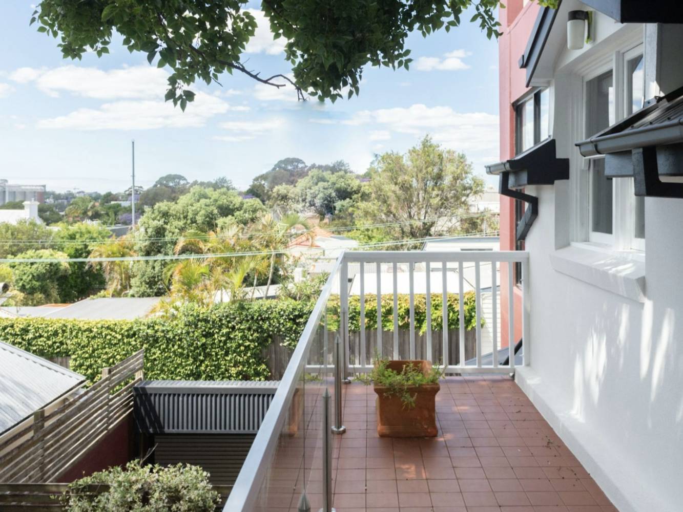 Balcony attached to the master bedroom