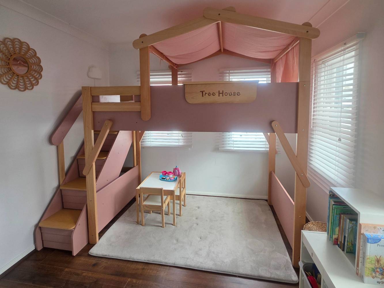 Kids room #1 with king single loft bed