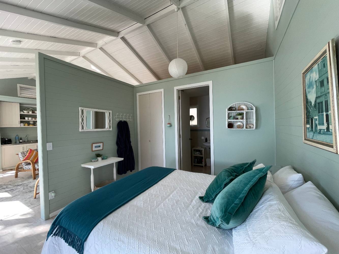 Bedroom and bathroom
