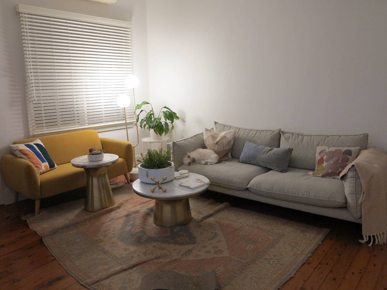 Lounge with large wall mounted smart tv