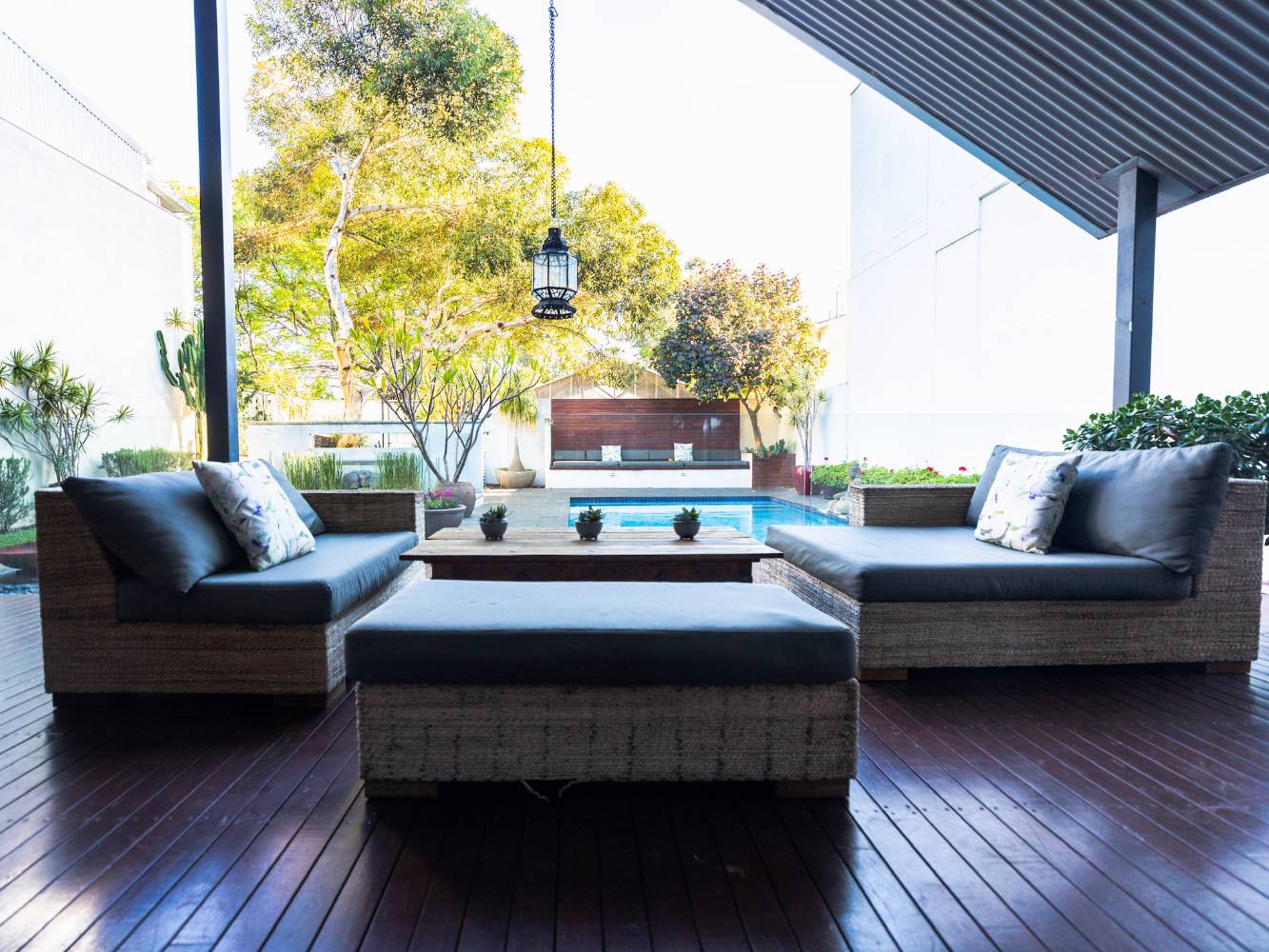 Back deck to pool & garden