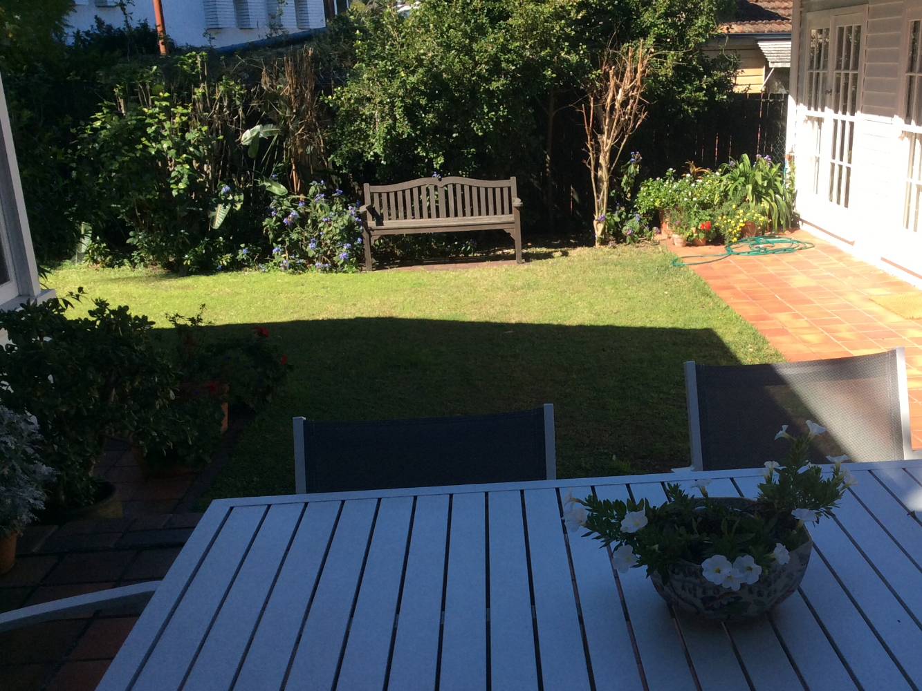 Back garden and courtyard