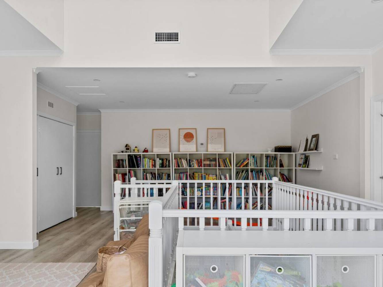 Upstairs library