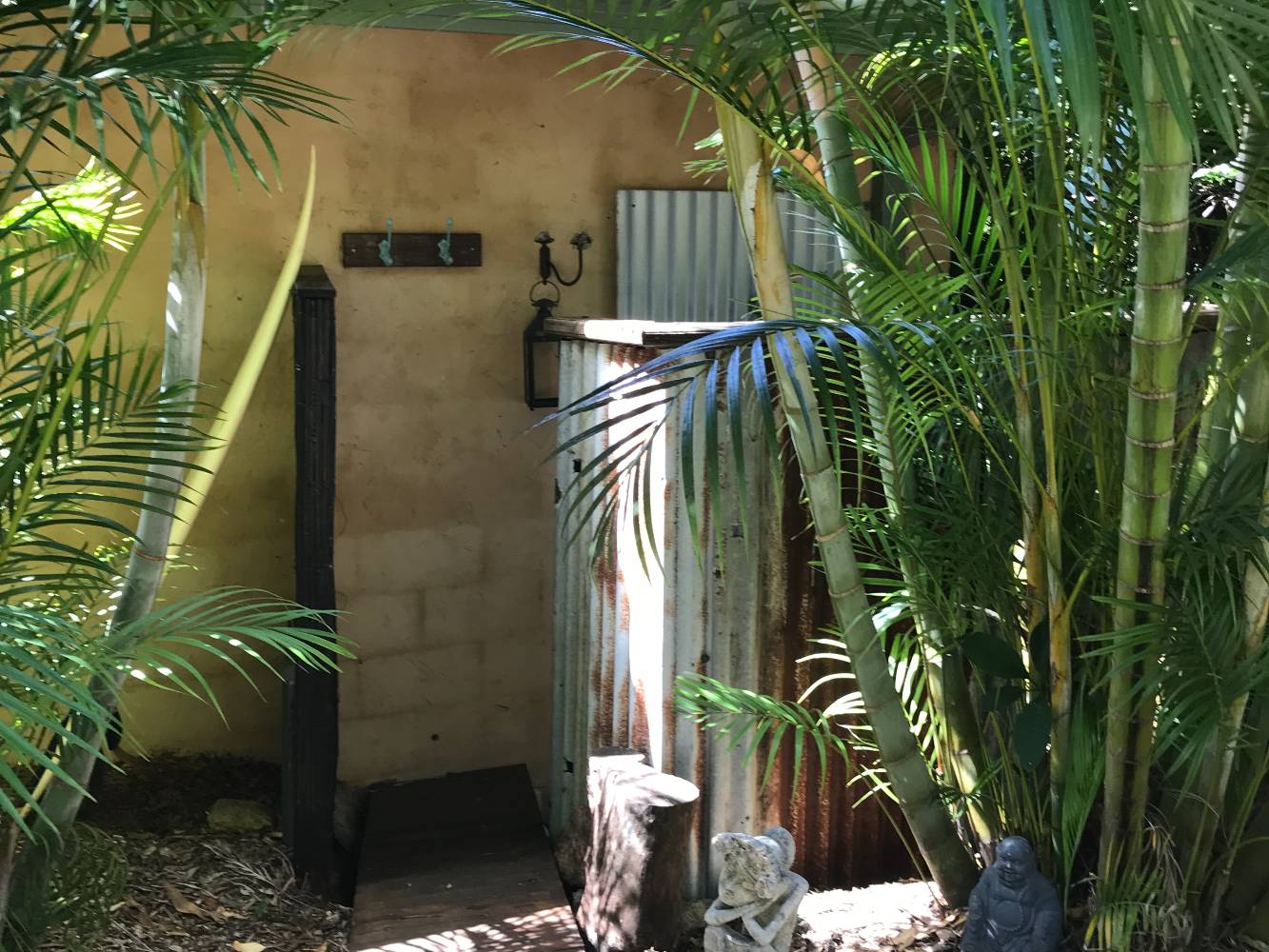 Balinese style outdoor shower with hot/cold water
