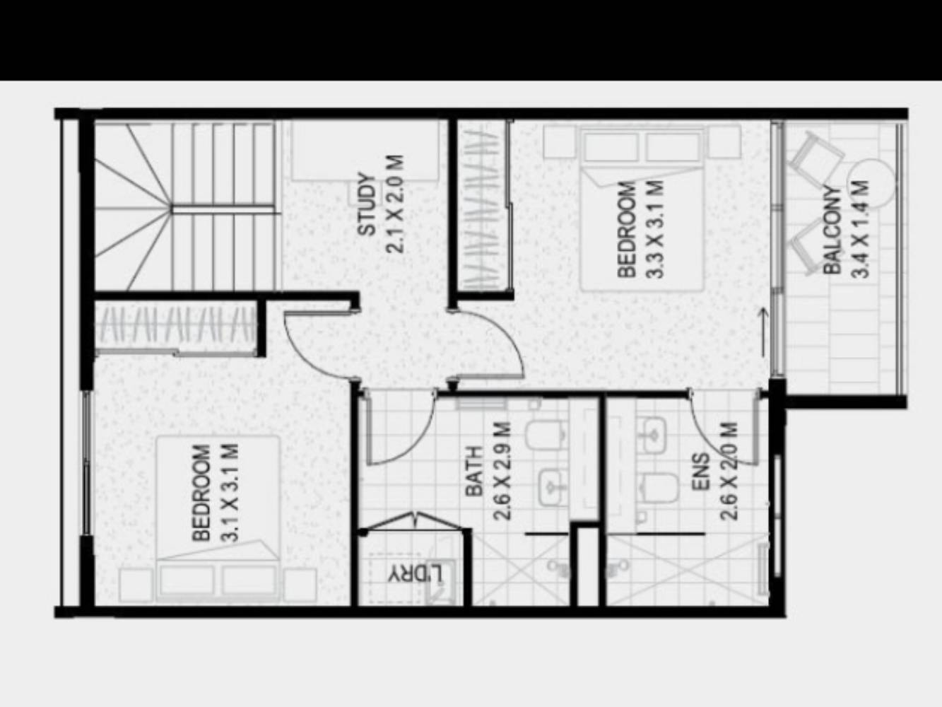Floor plan (upstairs)