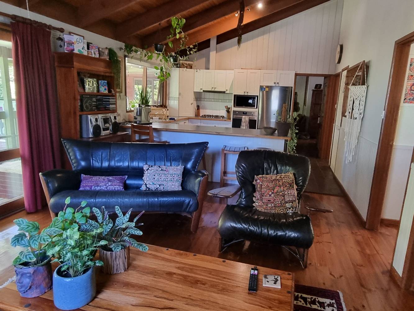 Living area and kitchen