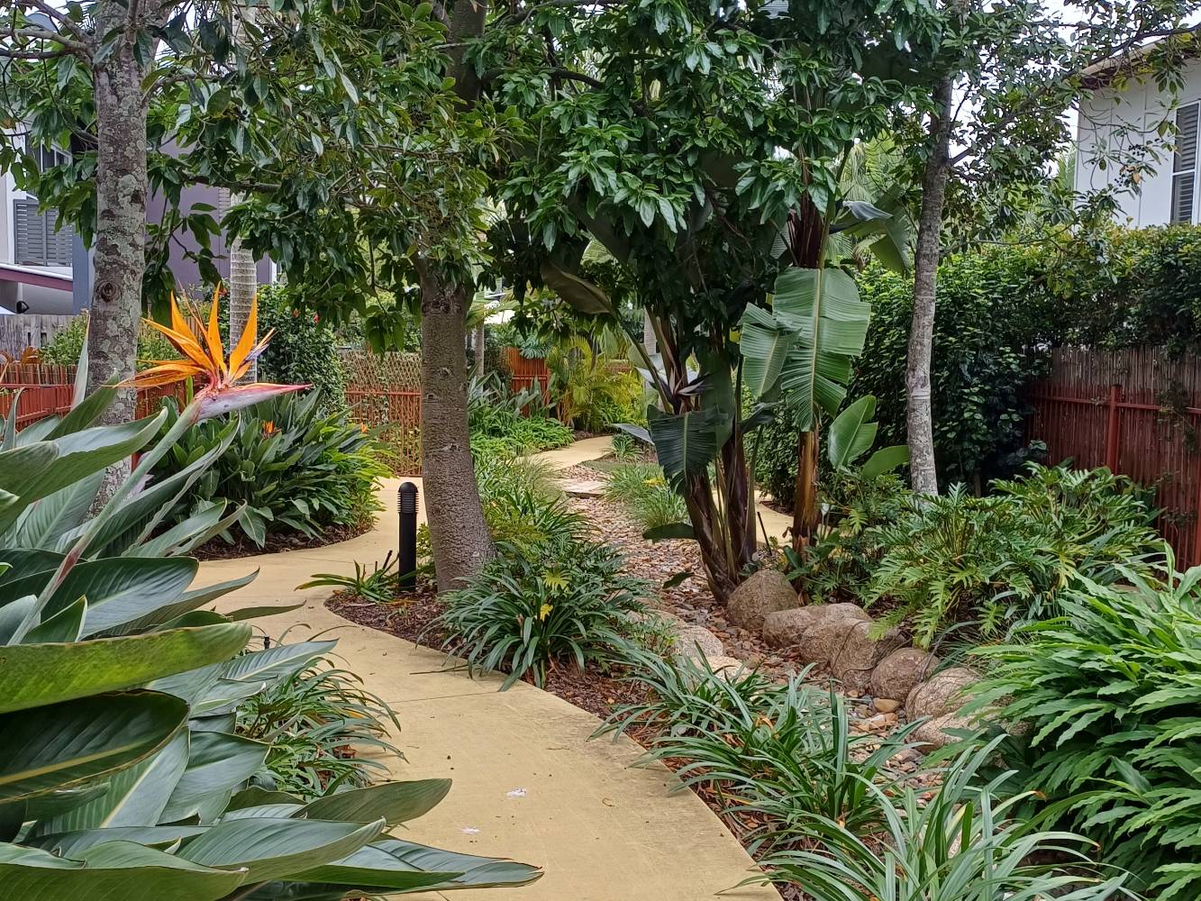 Complex gardens and walkways